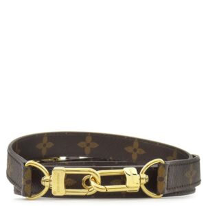 ルイヴィトン LOUIS VUITTON ショルダーストラップ モノグラム ショルダーストラップ モノグラムキャンバス モノグラム ゴールド金具 茶 約121cm 【中古】