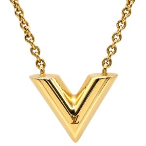 ルイヴィトン LOUIS VUITTON ネックレス エッセンシャル V GP ゴールド LVサークル M00857 LE4214 【箱】 【中古】