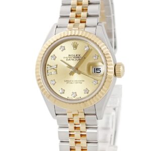 ロレックス ROLEX デイトジャスト 279173G ランダム番 K18YG×SS 純正ダイヤ スターダイヤ シャンパン レディース 腕時計自動巻き ゴールド 【中古】