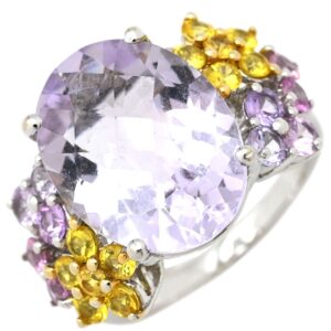 リング 指輪 アメシスト サファイア ホワイトゴールド 13号 【中古】
