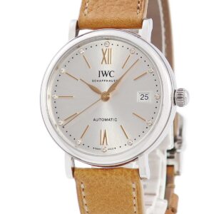 IWC IWC ポートフィノ オートマティック 37 IW458601 純正ダイヤ デイト シルバー バー ローマン メンズ 腕時計自動巻き シルバー 【中古】