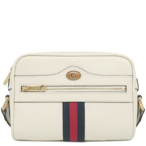 グッチ GUCCI ショルダーバッグ オフィディア ショルダー GGスプリームキャンバス ホワイト ゴールド金具 シェリーライン 517350 【中古】