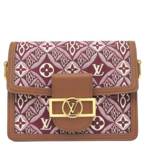 【★3%OFFクーポン】ルイヴィトン LOUIS VUITTON ショルダーバッグ ドーフィーヌ MINI キャンバス モノグラムジャガード ボルドー ゴールド金具 SINCE1854 M57172 GI3250 【中古】新品同様品