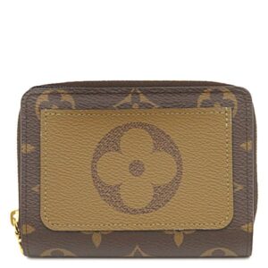 【★3％OFFクーポン】ルイヴィトン LOUIS VUITTON 二つ折り財布 ポルトフォイユ ルー モノグラムキャンバス モノグラムリバースキャンバス モノグラムリバース ゴールド金具 茶 コンパクト ラウンドファスナー M81461 RFID 【中古】新品同様品