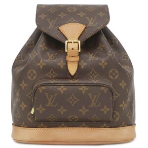 【★3%OFFクーポン】ルイヴィトン LOUIS VUITTON リュック・デイパック モンスリ MM モノグラムキャンバス モノグラム ゴールド金具 茶 バッグパック M51136 SP0999 【中古】中古品