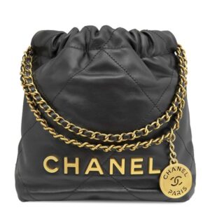 シャネル CHANEL 2WAYバッグ CHANEL 22 ミニ ハンドバッグ カーフ シャイニー カーフスキン ブラック ヴィンテージ金具 AS3980B1905994305 ランダムシリアル 【箱】 【中古】新品同様品