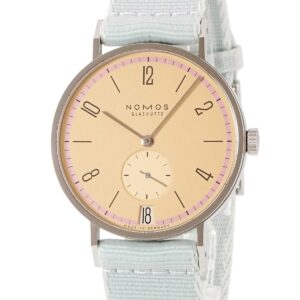 ノモス NOMOS タンジェント 38 デイト パステル 179.S21 未使用 コーラル スモールセコンド 限定 メンズ レディース 腕時計手巻き ベージュ 【中古】未使用保管品