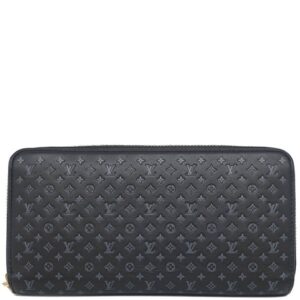 ルイヴィトン LOUIS VUITTON 長財布 ナノグラム ジッピー ウォレット カーフ ノワール ゴールド金具 ロングウォレット ラウンドファスナー レザー 黒 M82233 RFID 【箱】 【中古】