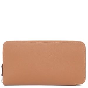エルメス HERMES 長財布 アザップロング シルクイン エバーカラー ゴールド シルバー金具 新品 未使用 茶 K刻印(2025年製) 【箱】 【中古】