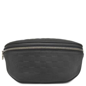 ルイヴィトン LOUIS VUITTON ボディバッグ キャンパス バムバッグ レザー ダミエアンフィニレザー ブラック シルバー金具 ウエストバッグ 黒 N40298 MI0221 【保存袋】 【中古】
