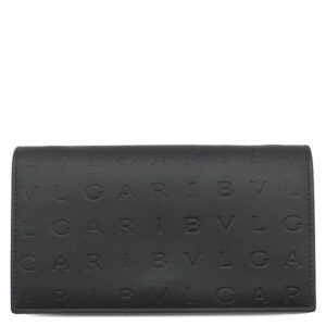ブルガリ BVLGARI チェーンウォレット インフィニートゥム レザー ブラック ゴールド金具 黒 チェーンショルダー 【保存袋】 【中古】新品同様品
