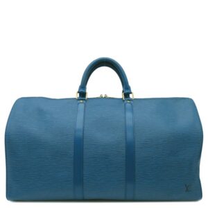 ルイヴィトン LOUIS VUITTON ボストンバッグ キーポル 50 エピレザー トレドブルー ゴールド金具 青 鍵・パドロック欠品 M42965 VI1903 【保存袋】 【中古】