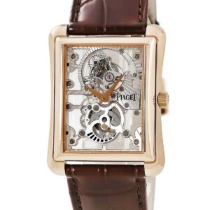 ピアジェ PIAGET エンペラドール トゥールビヨン スケルトン G0A29109 K18PG無垢 レクタンギュラー メンズ 腕時計手巻き シルバー 【中古】中古美品