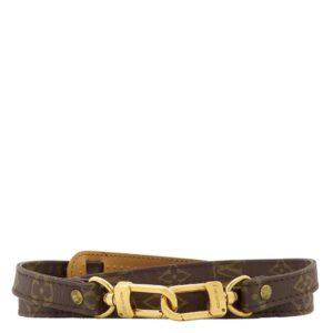 ルイヴィトン LOUIS VUITTON ショルダーストラップ モノグラム ショルダーストラップ モノグラムキャンバス モノグラム ゴールド金具 茶 約99cm 【中古】