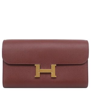 エルメス HERMES 長財布 コンスタンス トゥーゴー エバーカラー ルージュアッシュ ゴールド金具 赤茶 Z 【箱】 【中古】中古美品