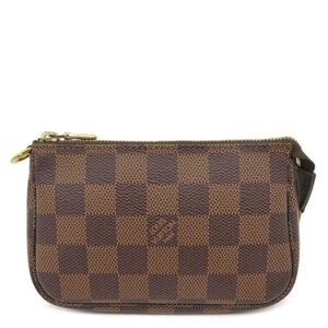 【★3％OFFクーポン】ルイヴィトン LOUIS VUITTON アクセサリーポーチ ミニ ポシェット アクセソワール ダミエキャンバス ダミエエベヌ 茶 ポーチ N58009 SF1212 【中古】中古美品