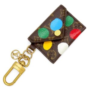 【★3％OFFクーポン】ルイヴィトン LOUIS VUITTON キーホルダー LV × YK キリガミ ペインティッド ドット モノグラムキャンバス メタル マルチカラー×モノグラム ゴールド金具 草間彌生 M01209 BC4232 【中古】中古美品