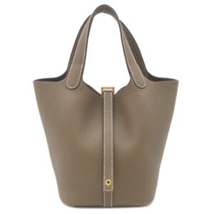 エルメス HERMES ハンドバッグ ピコタンロック 18 PM トリヨンクレマンス エトゥープ ゴールド金具 新品 未使用 グレージュ 2026年製 G 【箱】 【中古】未使用保管品