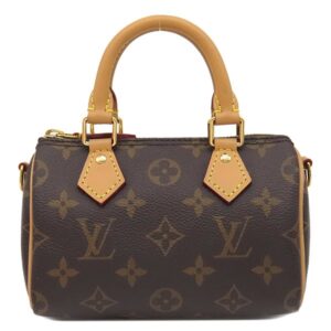 【★3％OFFクーポン】ルイヴィトン LOUIS VUITTON 2WAYバッグ ナノ スピーディ モノグラムキャンバス モノグラム ゴールド金具 ショルダー ハンドバッグ 茶 M81085 TY2233 【中古】新品同様品