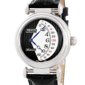 エポス EPOS オリジナーレ ダブルレトログラード リミテッド 3431BKWH ブラック ホワイト 青針 限定 メンズ 腕時計自動巻き ブラック 【中古】中古美品