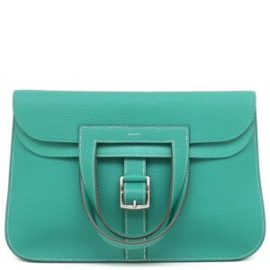 エルメス HERMES 2WAYバッグ アルザン 31 トリヨンクレマンス ヴェールヴェローヌ シルバー金具 エメラルドグリーン D刻印 【保存袋】 【中古】
