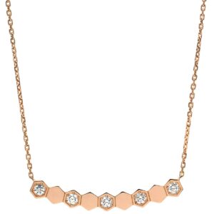ショーメ CHAUMET ネックレス ビー マイ ラブ ペンダント ピンクゴールド Chaumet Bee My Love ダイヤ 5粒 ハニカムモチーフ 083983 【中古】新品同様品