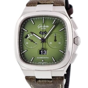 グラスヒュッテ オリジナル GLASHUTTE ORIGINAL セブンティーズ クロノグラフ パノラマデイト 1-37-02-09-02-62 メンズ 腕時計自動巻き カーキグリーン 【中古】中古美品