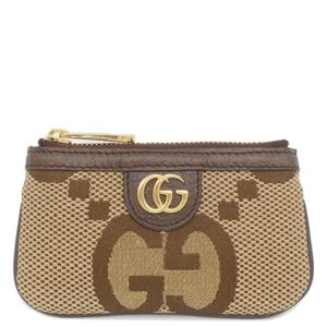 グッチ GUCCI コインケース ジャンボGG コインケース GGキャンバス レザー ブラウン ゴールド金具 新品 未使用 キーケース チェーン付き 671722 【箱】 【新品】