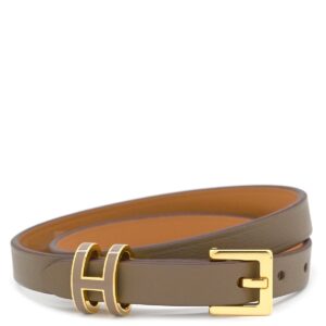 エルメス HERMES ブレスレット ポップＨ ドゥブルトゥール ヴォースイフト メタル エトゥープ T2 ゴールド金具 新品 未使用 2026年製 H500349 G 【箱】 【中古】未使用保管品