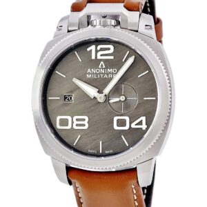 アノーニモ ANONIMO ミリターレ クラシック AM-1020.01.002.A02 OH済 グレー スモールセコンド デイト メンズ 腕時計自動巻き グレー 【中古】中古美品