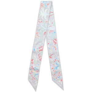 エルメス HERMES スカーフ ツイリー シルク グリペール×グレナディン 【ISOLA DI PRIMAVERA/春の島】 【箱】 【中古】新品同様品