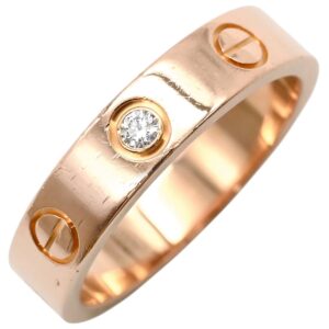 カルティエ Cartier リング 指輪 ミニラブリング ピンクゴールド #48(JP8) LOVE Ring 750 18K PG 18金 1P ダイヤ 8号 【中古】