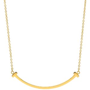 ティファニー Tiffany & Co ネックレス Tスマイル ペンダント スモール イエローゴールド T＆Co. T smile イエローゴールド K18YG Au750 18K 18金 60011679 【中古】中古美品