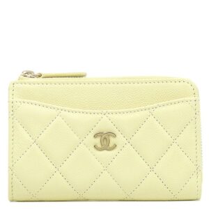 シャネル CHANEL コインケース クラシック ジップ レザー キャビアスキン ライム ゴールド金具 カードケース フラグメントケース AP3179 ランダムシリアル 【箱】 【中古】