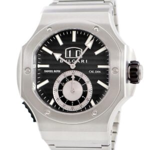 ブルガリ BVLGARI ダニエルロート クロノスプリント BRE56SCHS OH済 ブラック ビッグデイト オーバル メンズ 腕時計自動巻き ブラック 【中古】中古美品