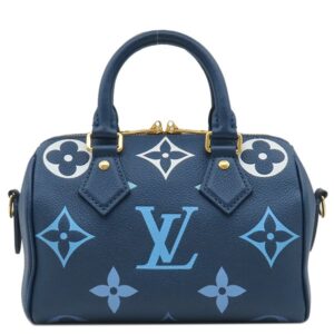 【★3％OFFクーポン】ルイヴィトン LOUIS VUITTON 2WAYバッグ スピーディ バンドリエール 20 モノグラムアンプラント ブルー ゴールド金具 青 グラデーション M46517 【中古】中古美品