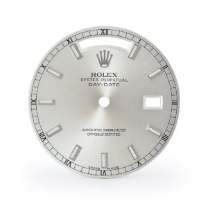 ロレックス ROLEX 腕時計パーツ 純正 デイデイト 118239用 ダイアル ステンレススチール シルバー 替え 文字盤 シルバー 三針セット 交換 予備 サンレイ 【中古】中古美品