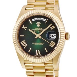 ロレックス ROLEX デイデイト 40 228238 メーカーOH済 ランダム番 K18YG無垢 ローマン グリーン オンブレ メンズ 腕時計自動巻き グリーン 【中古】中古美品