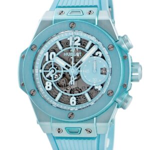 ウブロ HUBLOT ビッグバン ウニコ サマー 441.UB.5120.NR 水色 クロノグラフ スモールセコンド 限定 メンズ 腕時計自動巻き ブルー 【中古】中古美品