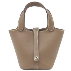 エルメス HERMES ハンドバッグ ピコタンロック ミクロ ヴォースイフト エトゥープ シルバー金具 グレージュ □N刻印 【保存袋】 【中古】新品同様品