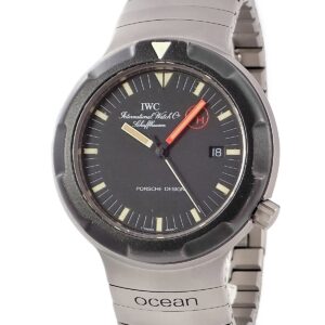 IWC IWC ポルシェデザイン オーシャン BUND 3319 ブラック デイト チタニウム トリチウム メンズ 腕時計クオーツ ブラック 【中古】中古品