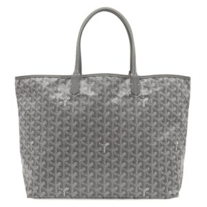 ゴヤール GOYARD トートバッグ サンルイPM PVCコーティングキャンバス ゴヤールディンキャンバス シュヴロッシュカーフスキン グレー シルバー金具 新品 未使用 リバーシブル ヘリンボーン 【保存袋】 【新品】