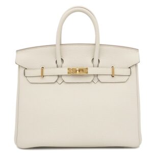 エルメス HERMES ハンドバッグ バーキン25 トゴ クレ ゴールド金具 オフホワイト Z 【箱】 【中古】未使用保管品