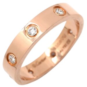 カルティエ Cartier リング 指輪 LOVE ミニラブリング フルダイヤ ピンクゴールド #53(JP13) スモールモデル 750 18K PG 8石 12.5号 B4050800 【中古】中古品