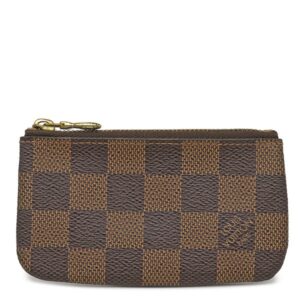 【★3％OFFクーポン】ルイヴィトン LOUIS VUITTON コインケース ポシェット クレ ダミエキャンバス ダミエエベヌ ゴールド金具 茶 小銭入れ キーチェーン付き N62658 CT0184 【中古】中古美品